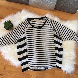 Michael Kors Top Oversized Black White Womans MD